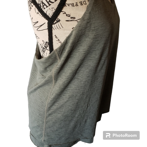 Prana womens Y tank top triangle Embroidered strap raw hem yoga size Small - Picture 3 of 9